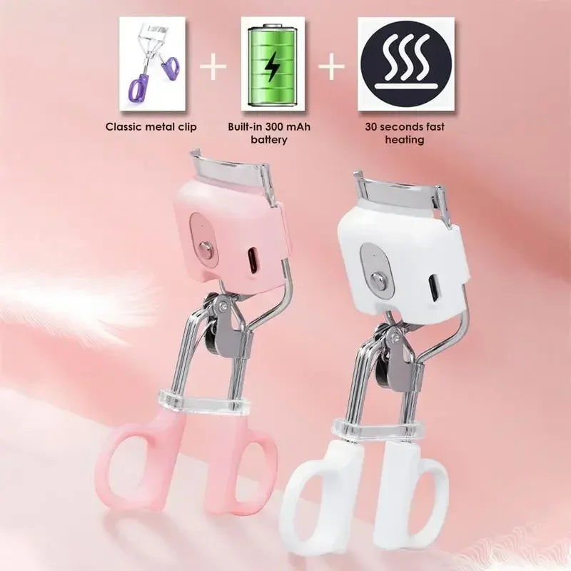 1PC Lady Heating Electric Eyelash Curler Cosmetic Makeup Tools Clip Lash Curler Lasting Lash Lift Eyelashes Makeup Beauty Tool