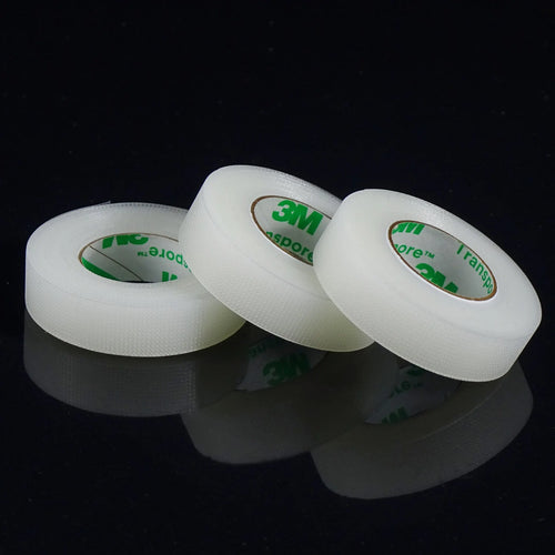 24 Pcs 3 Transpore Tape PE Breathable Tapes for Lash Extension Surgical Paper Tape 1527C-0 1/2" 10yd 9.1m 1.2cm Width Makeup